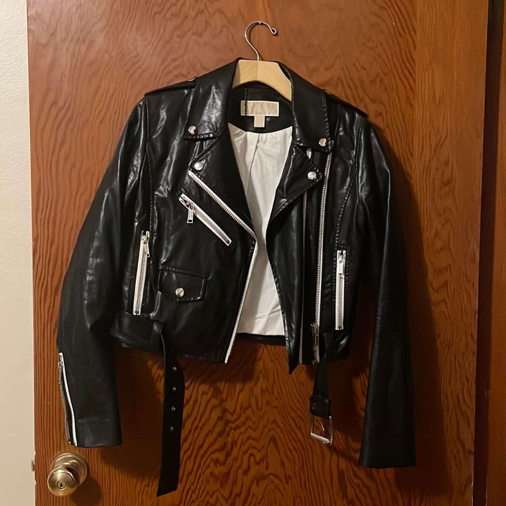 Michael Michael Kors faux leather biker moto jacket